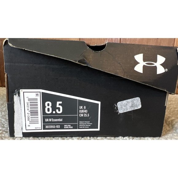 Under Armour UW W Essential Sneakers White/Breeze (3022955-103) Womens Sz 8.5 - Picture 7 of 10